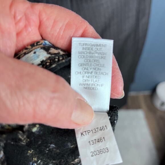 J. Jill Floral Tunic Medium Lagenlook Two Layer Preppy Mature Comfy Work Casual - Picture 7 of 7